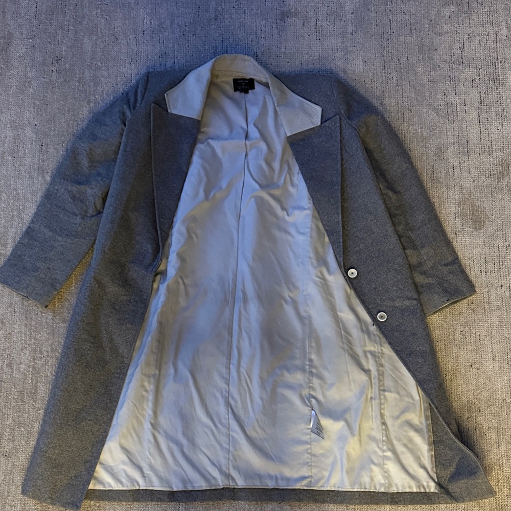 Helmut Lang Gray Coat with Cream Interior